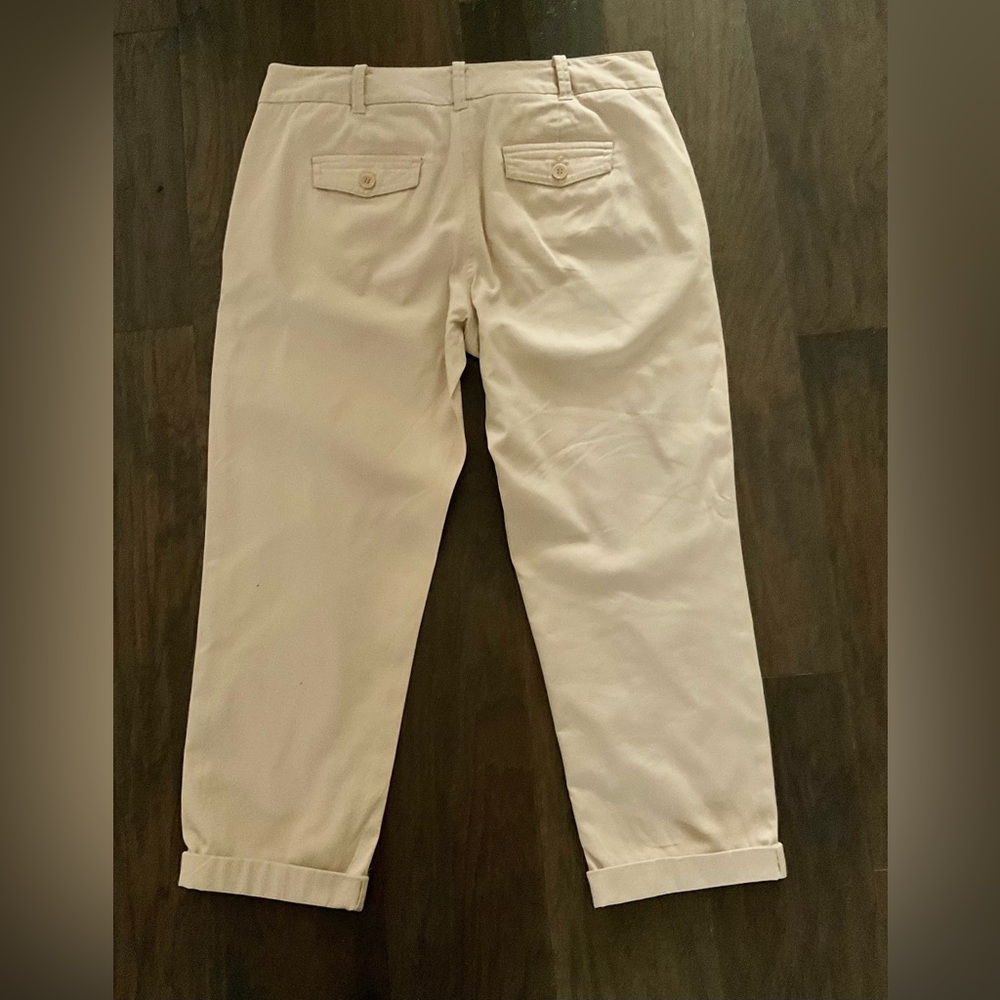 Talbots Signature Cropped Chinos, Tan, Size 4P - Picture 2 of 3